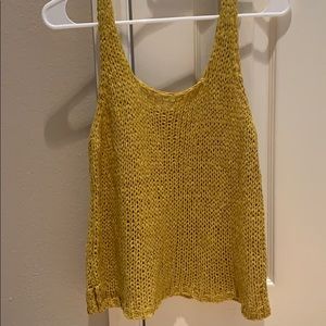 Yellow knit tank